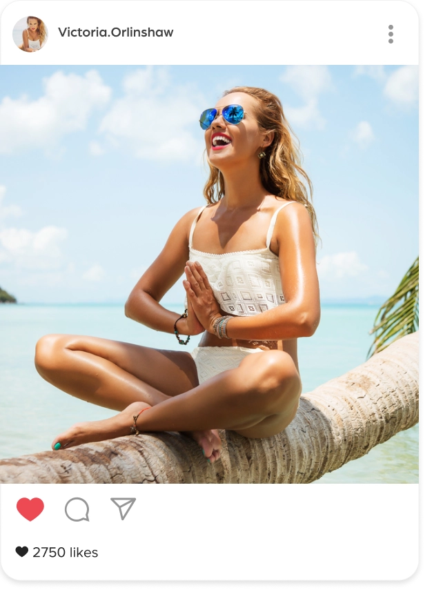 Instagram Post of a Happy Girl